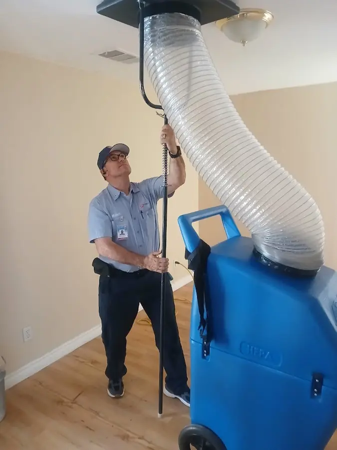 Mini Split Installation technician using HEPA equipment in Parsippany-Troy Hills